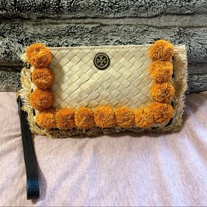 Tory Burch woven wristlet